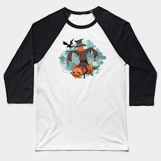 Pumpkin and scarecrow - Halloween design Baseball T-Shirt